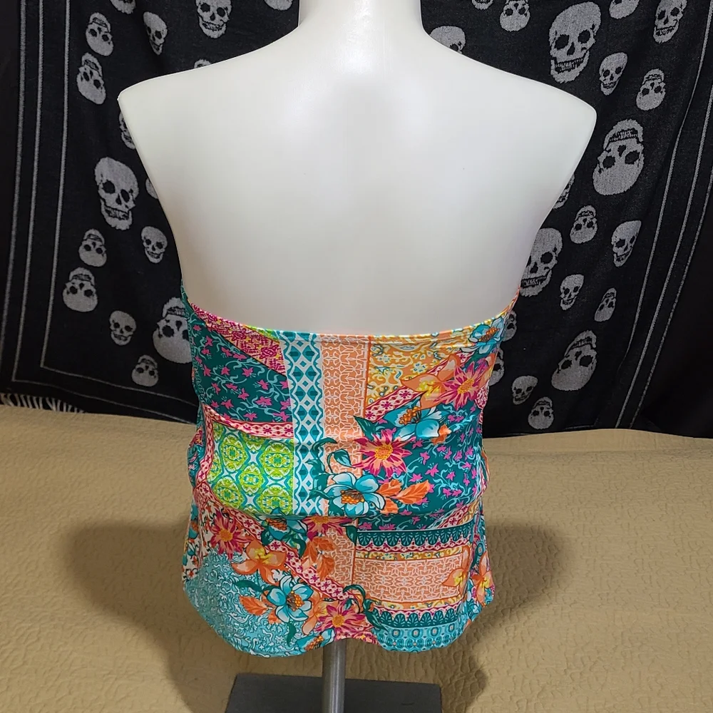 Into the Bleu floral tankini size 12 - Picture 3 of 8